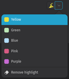 Screenshot shows highlight menu from ticket detail view