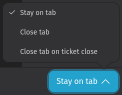 Screenshot shows behavior after update menu
