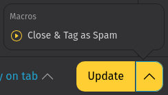 Screenshot shows macro action
menu
